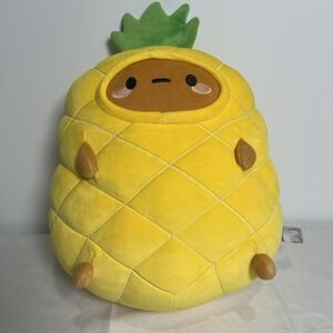 Smoko Tayto Potato Pineapple Midi Mochi Yellow Stuffed Animal Plush 12" Fruit